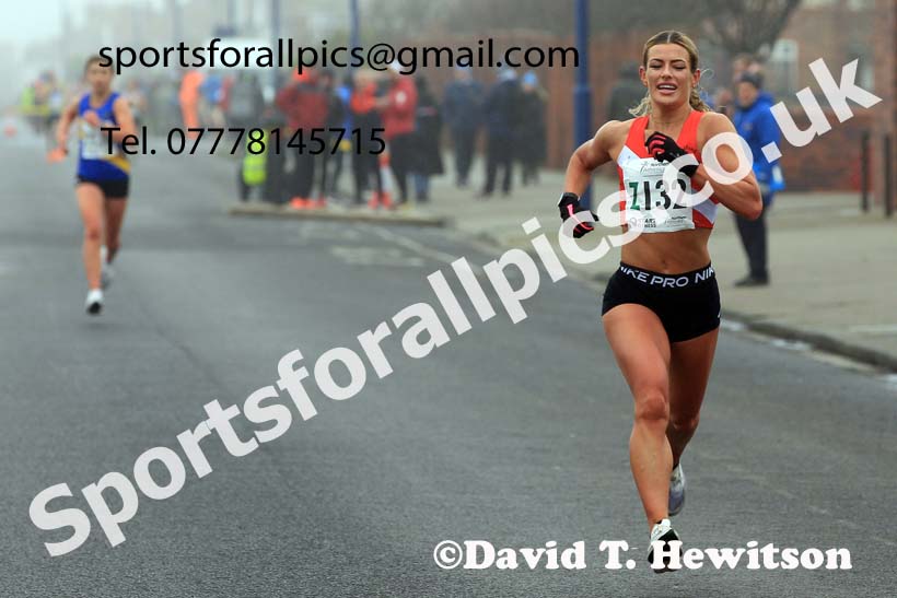 Senior womens 6 Stage 2023 Northern Mens 12 stage and Womens 6 Stage Relays and Young Athletes, Redcar. Photo: David T. Hewitson/Sports for All Pics